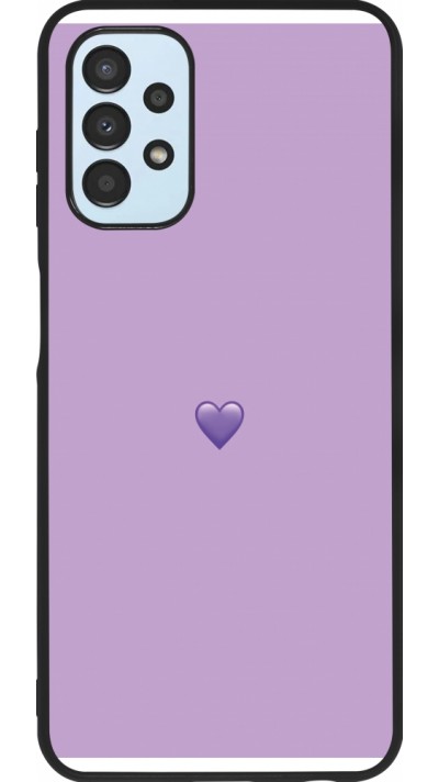 Samsung Galaxy A13 5G Case Hülle - Silikon schwarz Valentine 2023 purpule single heart