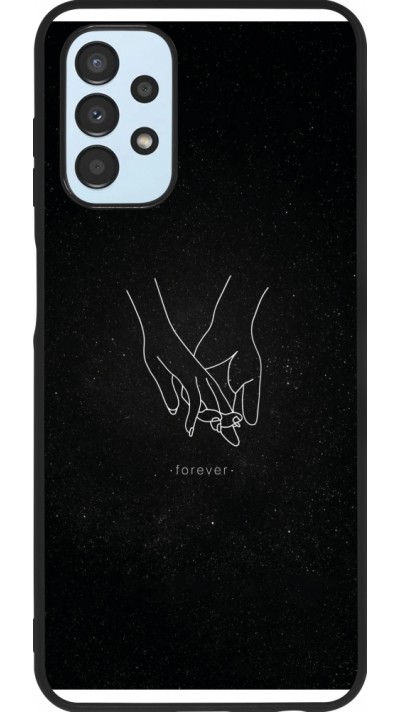 Samsung Galaxy A13 5G Case Hülle - Silikon schwarz Valentine 2023 hands forever