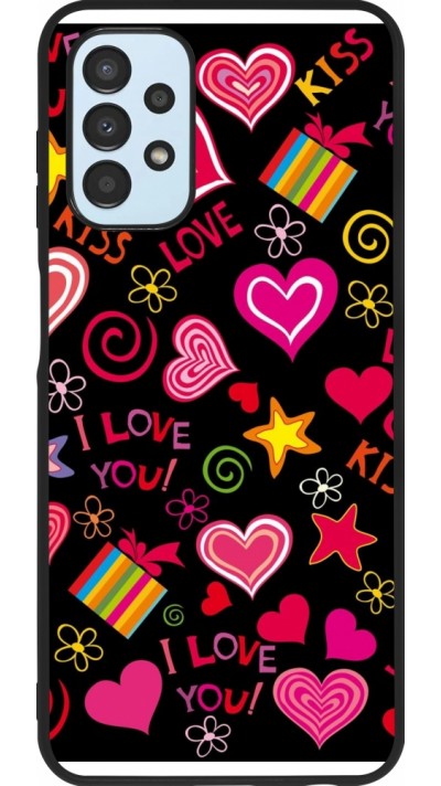 Samsung Galaxy A13 5G Case Hülle - Silikon schwarz Valentine 2023 love symbols