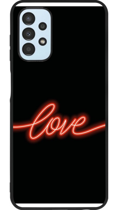 Samsung Galaxy A13 5G Case Hülle - Silikon schwarz Valentine 2023 neon love