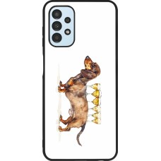 Samsung Galaxy A13 5G Case Hülle - Silikon schwarz Wine Teckel
