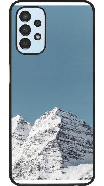 Samsung Galaxy A13 5G Case Hülle - Silikon schwarz Winter 22 blue sky mountain