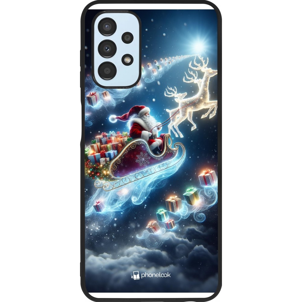 Samsung Galaxy A13 5G Case Hülle - Silikon schwarz Weihnachten 2023 Verzauberter Weihnachtsmann