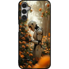 Samsung Galaxy A14 5G Case Hülle - Silikon schwarz Astronaut flowers 2025