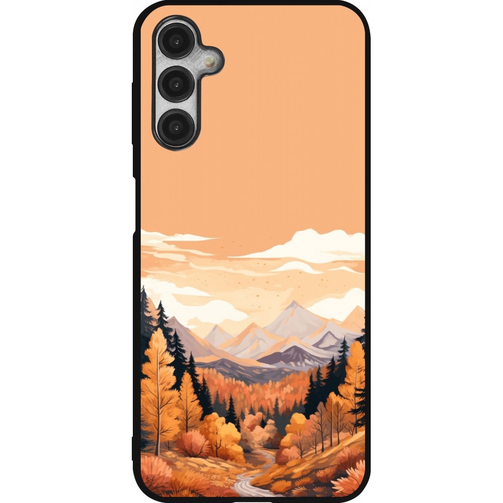 Samsung Galaxy A14 5G Case Hülle - Silikon schwarz Autumn 25 Mountains
