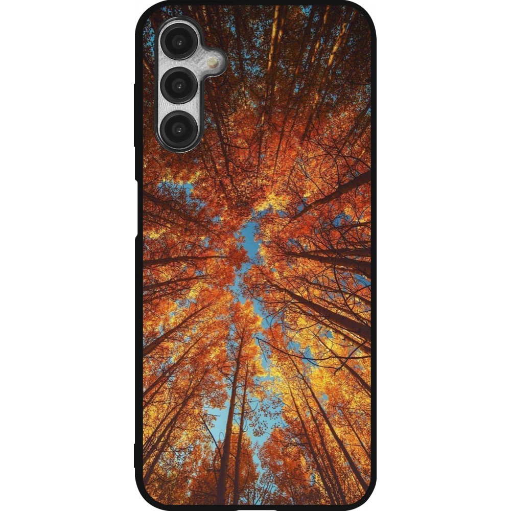 Samsung Galaxy A14 5G Case Hülle - Silikon schwarz Autumn 25 Trees