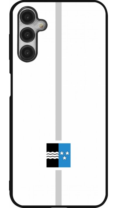 Coque Samsung Galaxy A14 5G - Silicone rigide noir Canton AG blanc