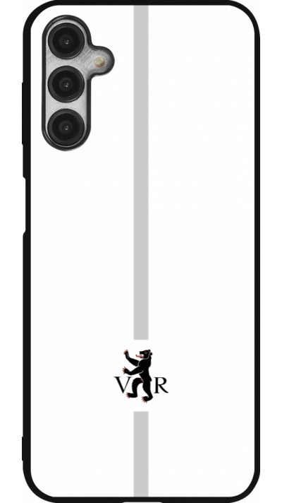 Coque Samsung Galaxy A14 5G - Silicone rigide noir Canton AR blanc