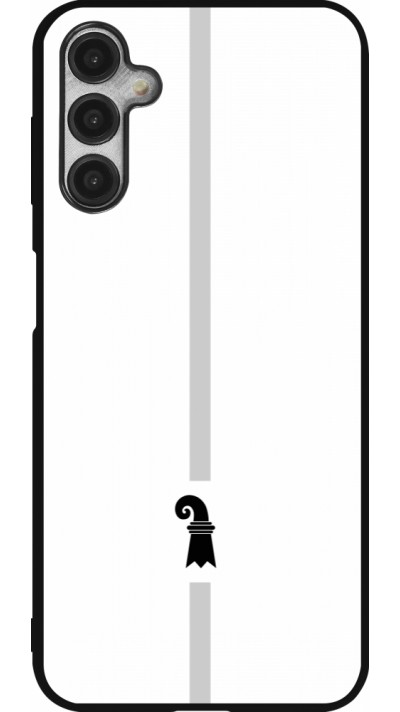Coque Samsung Galaxy A14 5G - Silicone rigide noir Canton BS blanc