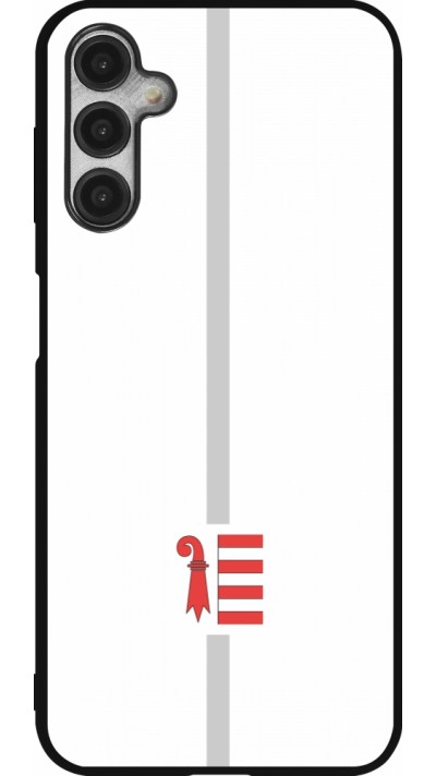 Coque Samsung Galaxy A14 5G - Silicone rigide noir Canton JU blanc