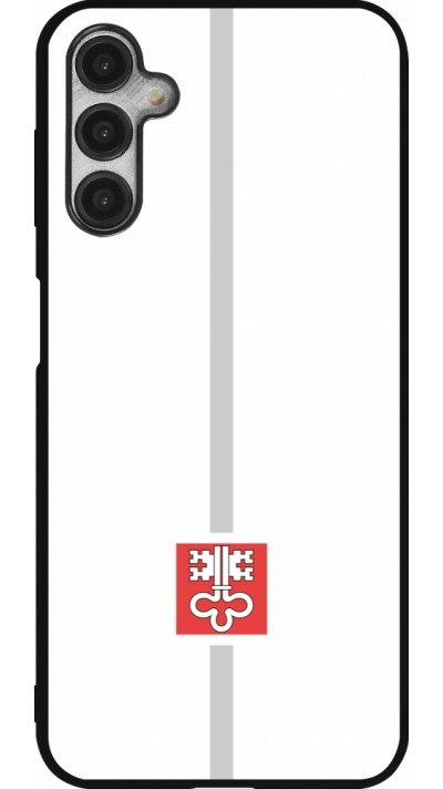 Coque Samsung Galaxy A14 5G - Silicone rigide noir Canton NW blanc