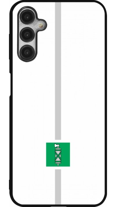 Coque Samsung Galaxy A14 5G - Silicone rigide noir Canton SG blanc