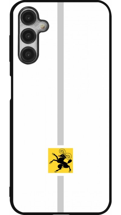 Coque Samsung Galaxy A14 5G - Silicone rigide noir Canton SH blanc