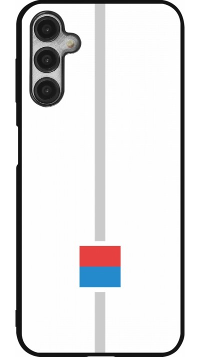Coque Samsung Galaxy A14 5G - Silicone rigide noir Canton TI blanc