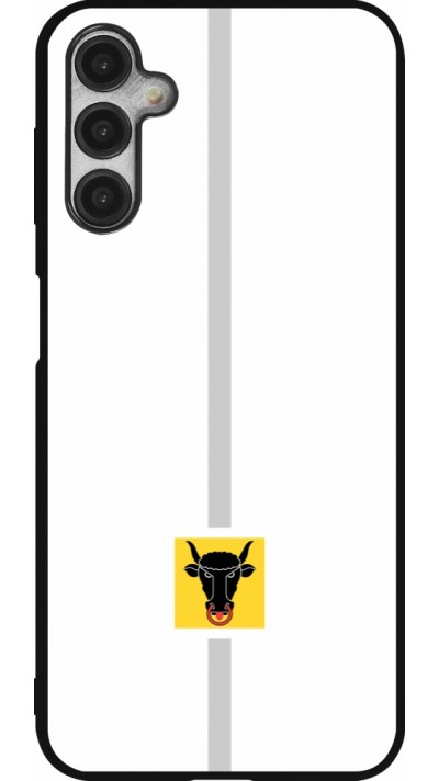Coque Samsung Galaxy A14 5G - Silicone rigide noir Canton UR blanc