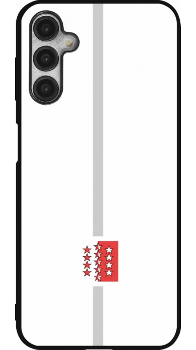 Coque Samsung Galaxy A14 5G - Silicone rigide noir Canton VS blanc