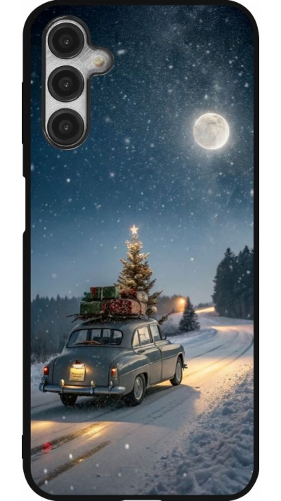 Samsung Galaxy A14 5G Case Hülle - Silikon schwarz Christmas 25 Car with Tree Xmas
