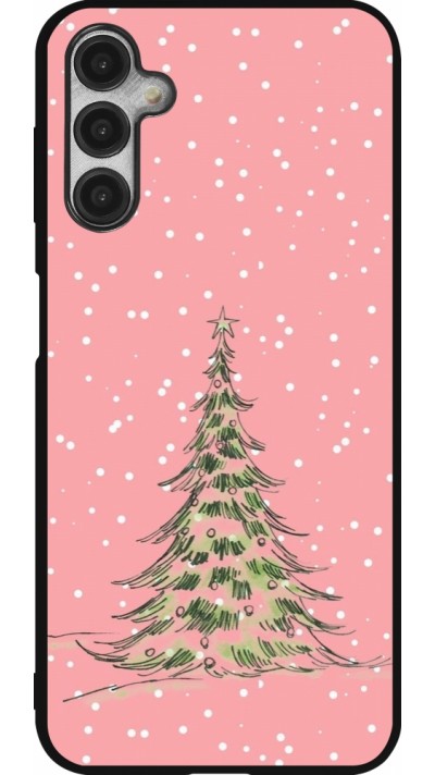 Samsung Galaxy A14 5G Case Hülle - Silikon schwarz Christmas 25 Pink Tree
