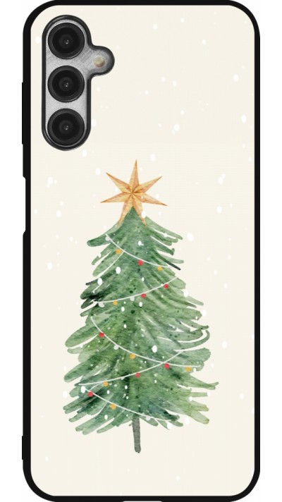 Samsung Galaxy A14 5G Case Hülle - Silikon schwarz Christmas 25 Sketch Tree