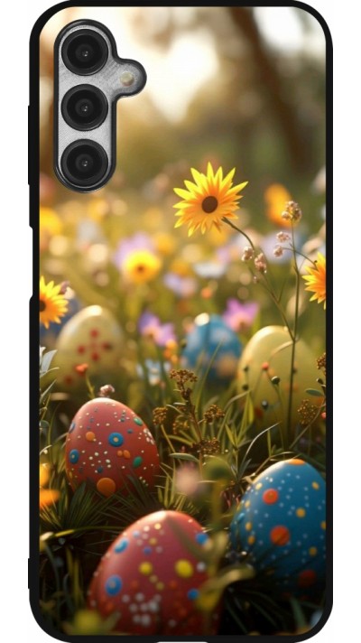 Samsung Galaxy A14 5G Case Hülle - Silikon schwarz Easter 2026 Decorated eggs
