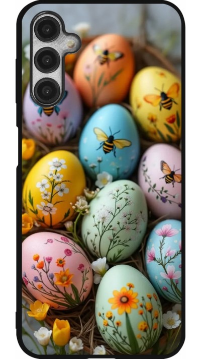 Samsung Galaxy A14 5G Case Hülle - Silikon schwarz Easter 2026 Eggs with bees