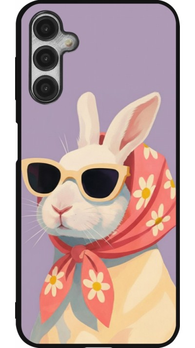 Samsung Galaxy A14 5G Case Hülle - Silikon schwarz Easter 2026 Rabbit with scarf