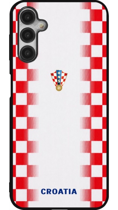Samsung Galaxy A14 5G Case Hülle - Silikon schwarz Kroatien 2026 personalisierbares Fussballtrikot