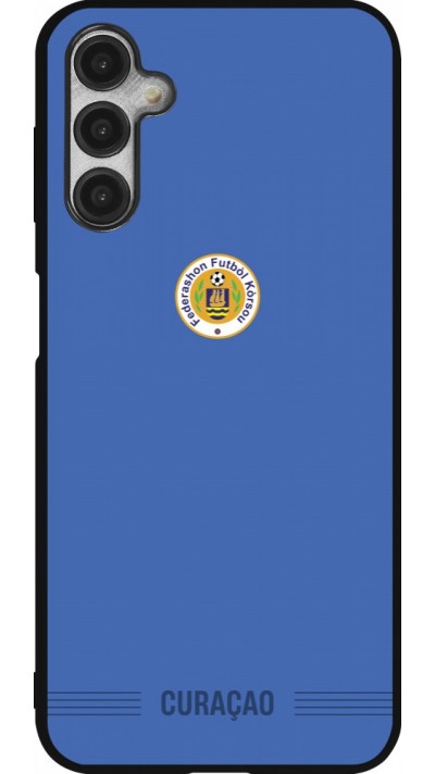 Samsung Galaxy A14 5G Case Hülle - Silikon schwarz Curaçao 2026 personalisierbares Fussballtrikot