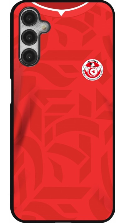Samsung Galaxy A14 5G Case Hülle - Silikon schwarz Tunesien 2022 personalisierbares Fussballtrikot
