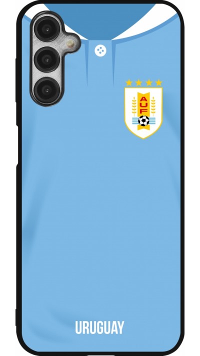 Samsung Galaxy A14 5G Case Hülle - Silikon schwarz Uruguay 2022 personalisierbares Fussballtrikot