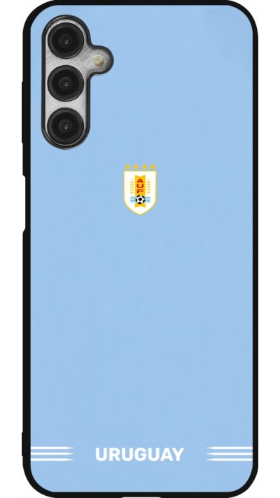 Samsung Galaxy A14 5G Case Hülle - Silikon schwarz Uruguay 2026 personalisierbares Fussballtrikot