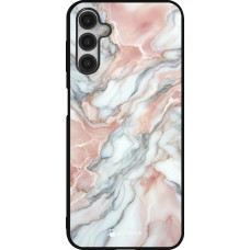 Samsung Galaxy A14 5G Case Hülle - Silikon schwarz Rosa Leuchtender Marmor