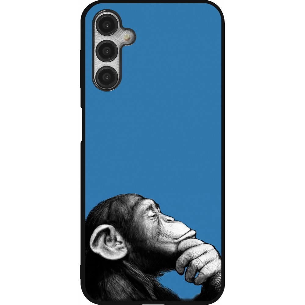 Samsung Galaxy A14 5G Case Hülle - Silikon schwarz Monkey Pop Art
