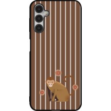 Samsung Galaxy A14 5G Case Hülle - Silikon schwarz Monkey with stripes