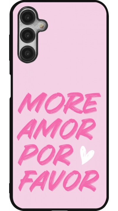 Samsung Galaxy A14 5G Case Hülle - Silikon schwarz More amor porfavor