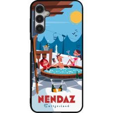 Samsung Galaxy A14 5G Case Hülle - Silikon schwarz Nendaz Mountain Jacuzzi