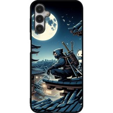 Coque Samsung Galaxy A14 5G - Silicone rigide noir Ninja sous la lune