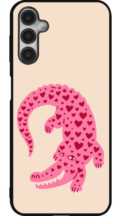 Samsung Galaxy A14 5G Case Hülle - Silikon schwarz Pink crocodile 2026