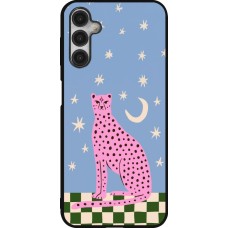Samsung Galaxy A14 5G Case Hülle - Silikon schwarz Pink leopard with stars 2026