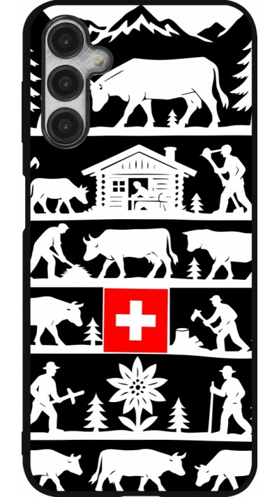 Coque Samsung Galaxy A14 5G - Silicone rigide noir Poya Suisse 1 noir