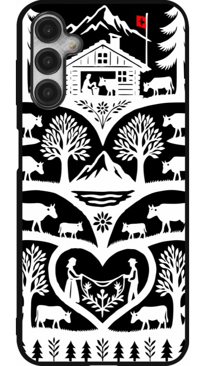 Coque Samsung Galaxy A14 5G - Silicone rigide noir Poya Suisse 2 noir