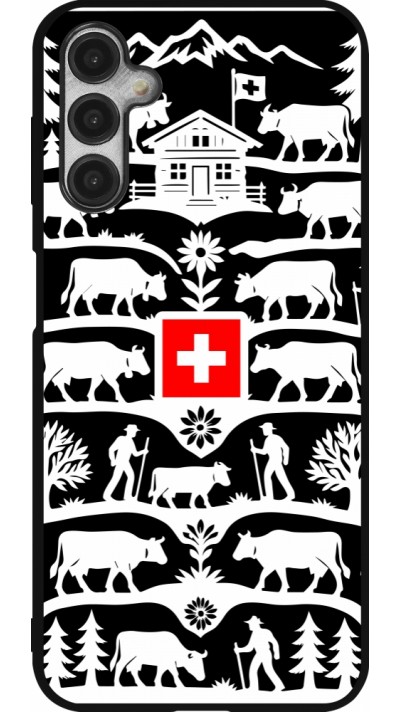 Coque Samsung Galaxy A14 5G - Silicone rigide noir Poya Suisse 3 noir