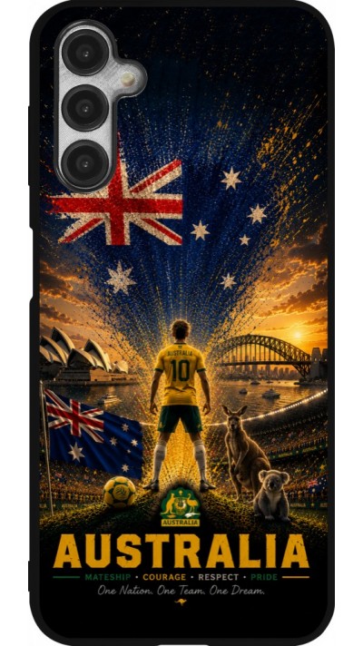 Samsung Galaxy A14 5G Case Hülle - Silikon schwarz Fussball Australien splash 2026