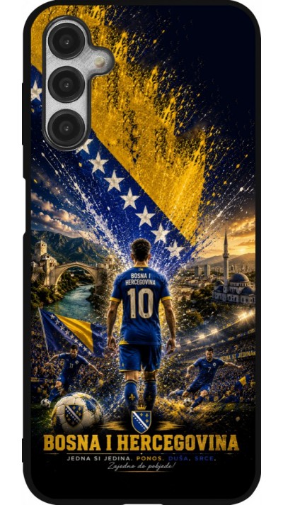 Samsung Galaxy A14 5G Case Hülle - Silikon schwarz Fussball Bosnien und Herzegowina splash 2026