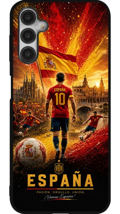Samsung Galaxy A14 5G Case Hülle - Silikon schwarz Fussball Espanien splash 2026
