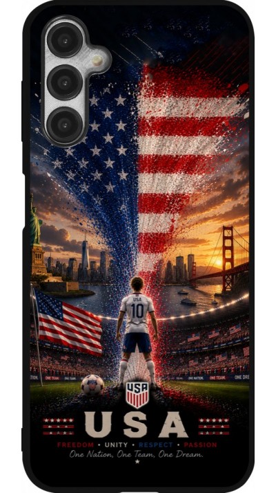 Samsung Galaxy A14 5G Case Hülle - Silikon schwarz Fussball Vereinigten Staaten splash 2026
