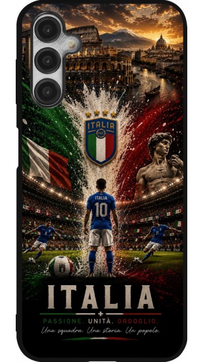 Samsung Galaxy A14 5G Case Hülle - Silikon schwarz Fussball Italien splash 2026