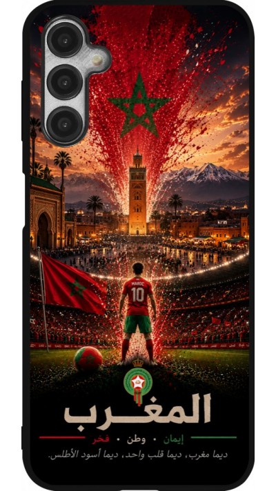 Samsung Galaxy A14 5G Case Hülle - Silikon schwarz Fussball Marokko splash 2026