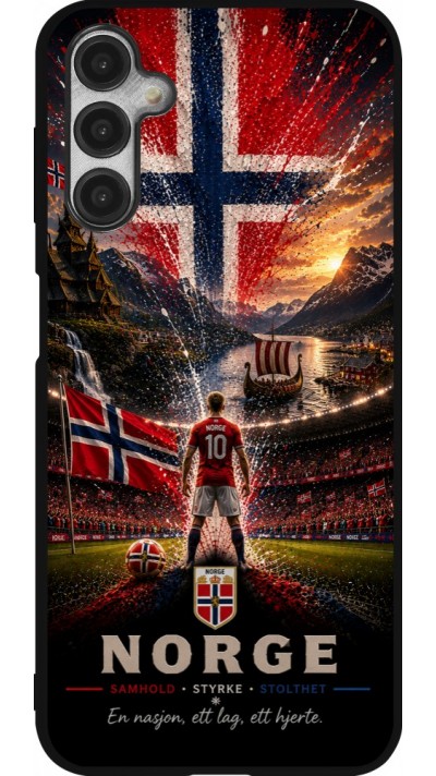 Samsung Galaxy A14 5G Case Hülle - Silikon schwarz Fussball Norwegen splash 2026