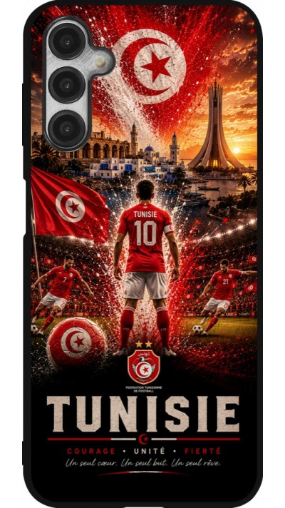 Samsung Galaxy A14 5G Case Hülle - Silikon schwarz Fussball Tunesien splash 2026